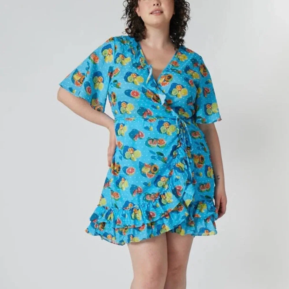 Rachel Antonoff citrus print wrap dress - Picture 4 of 11